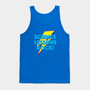 SCIENCE LESSONS ROCK! LIGHTNING LOGO SLOGAN FOR TEACHERS, LECTURERS ETC. Tank Top